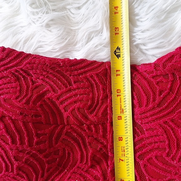 Emerald Sundae Sparkly Red Mini Dress - Picture 15 of 16